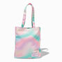 Sac cabas toile tie dye &agrave; pastel,