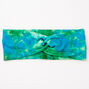 Blue &amp; Green Tie Dye Twisted Headwrap,