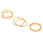 Gold Geometric Chain Rings - 3 Pack,