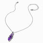 Collier &agrave; pendentif strass mystiques qui brillent dans le noir violet serpent,