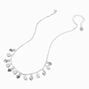 Silver-tone Pearl Dangle Necklace,