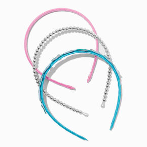 Claire&#39;s Club Jewel Tone Glitter Star Headbands - 3 Pack,