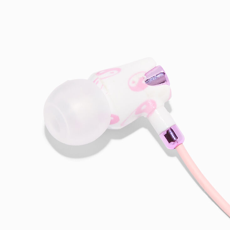 Pink Yin Yang Symbol Silicone Earbuds,