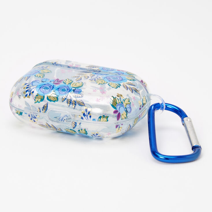 Navy Blue Floral Earbud Case Cover - Compatible with Apple AirPods pro&reg;,