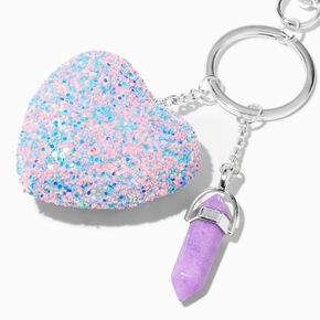 Best Friends Pastel Confetti Hearts Keychains - 2 Pack,