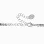 Silver-tone Crystal Cupchain Choker Necklace,