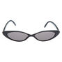 Slim Cat Eye Sunglasses - Black,