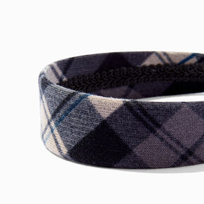 Black Plaid Headband,