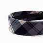 Black Plaid Headband,