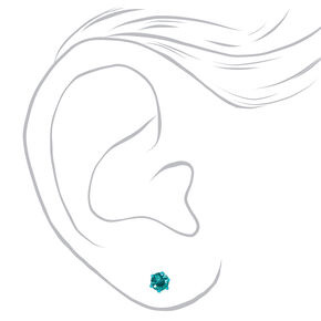 Crystal Rainbow 4mm Stud Earrings - 9 Pack,