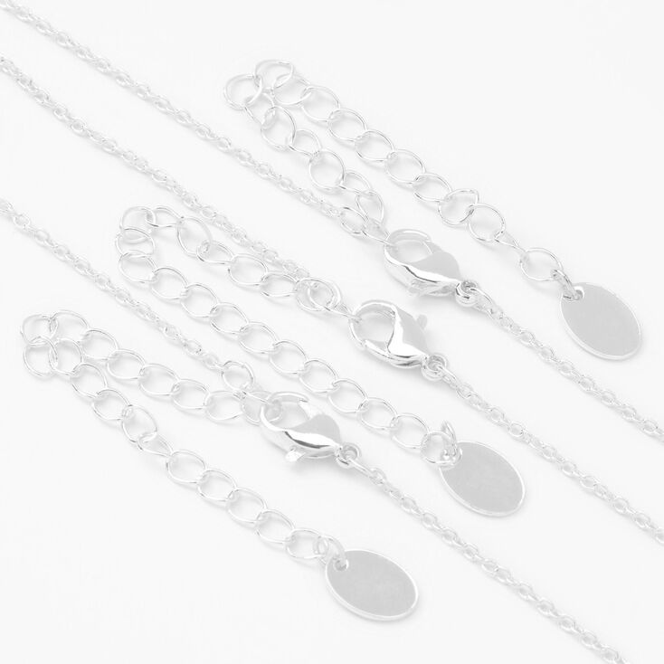 Best Friends Glow In The Dark Blue Confetti Split Heart Necklaces - 3 Pack,