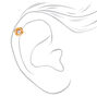 Gold Rose with Faux Crystal Tragus Earring,