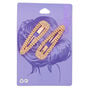 Rose Gold Rhinestone Snap Clips - 2 Pack,
