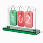 Pink &amp; Green Clear Acrylic Flip Calendar,