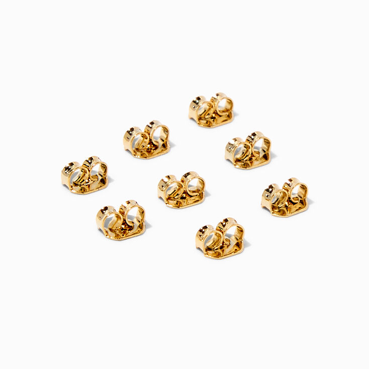 C LUXE by Claire&#39;s 18k Yellow Gold Plated Earring Back Replacements - 8 Pack,