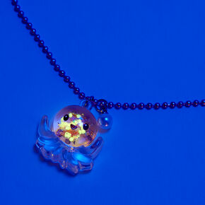 Claire&#39;s Club Pink Octopus Glow in the Dark Pendant Necklace,