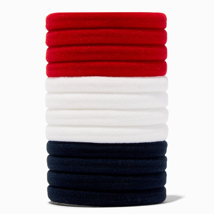 Red, White, &amp; Black Hair Ties - 12 Pack,