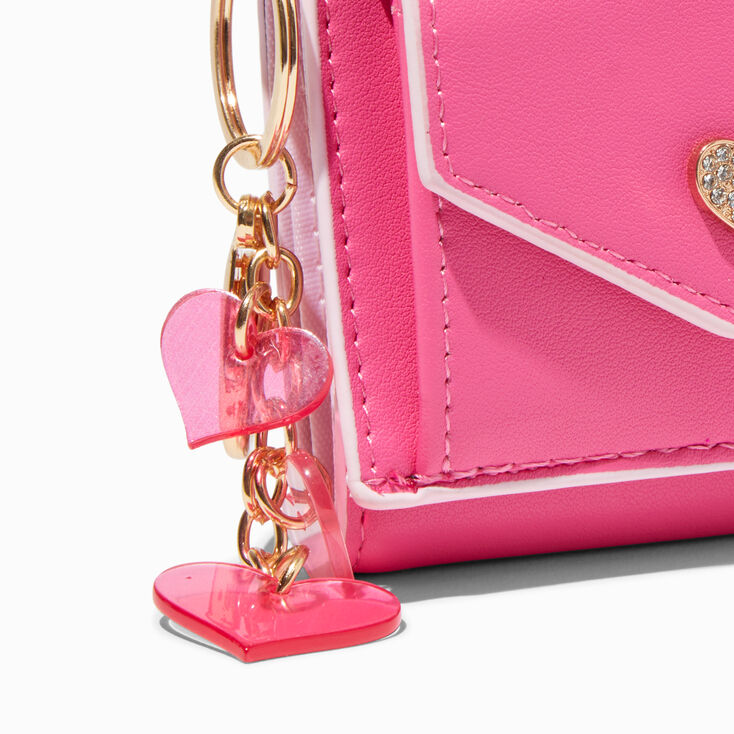 Heart Emblem Bright Pink Trifold Wallet,