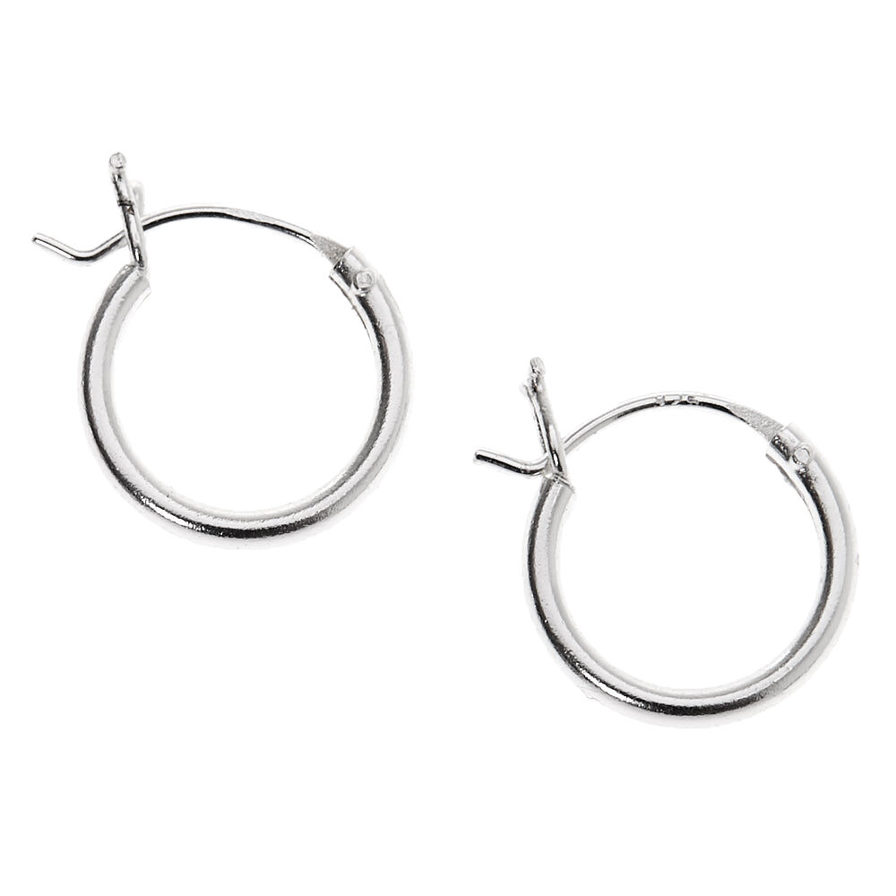 Silver hoop stud earrings cheap