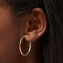 Gold-tone Stainless Steel 30MM Hoop Earrings,