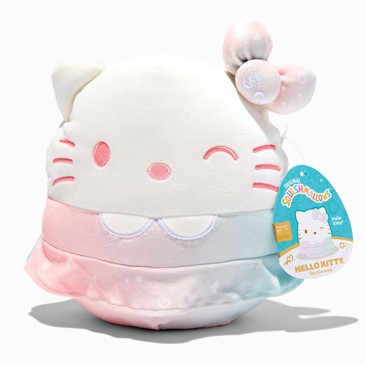 Squishmallows&trade; Hello Kitty&reg;  50th Anniversary 8&quot; Claire&#39;s Exclusive Soft Toy,
