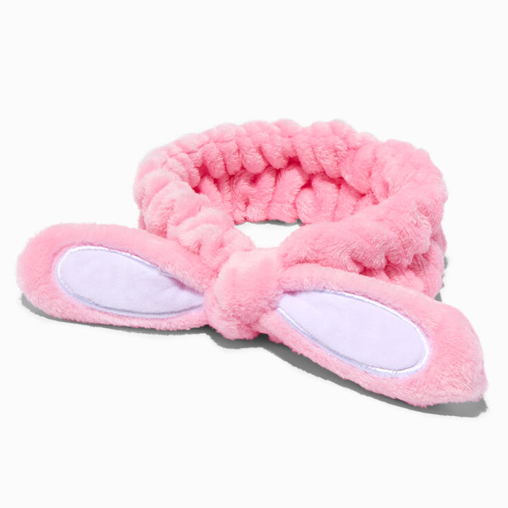 Pink Bunny Makeup Bow Headwrap,