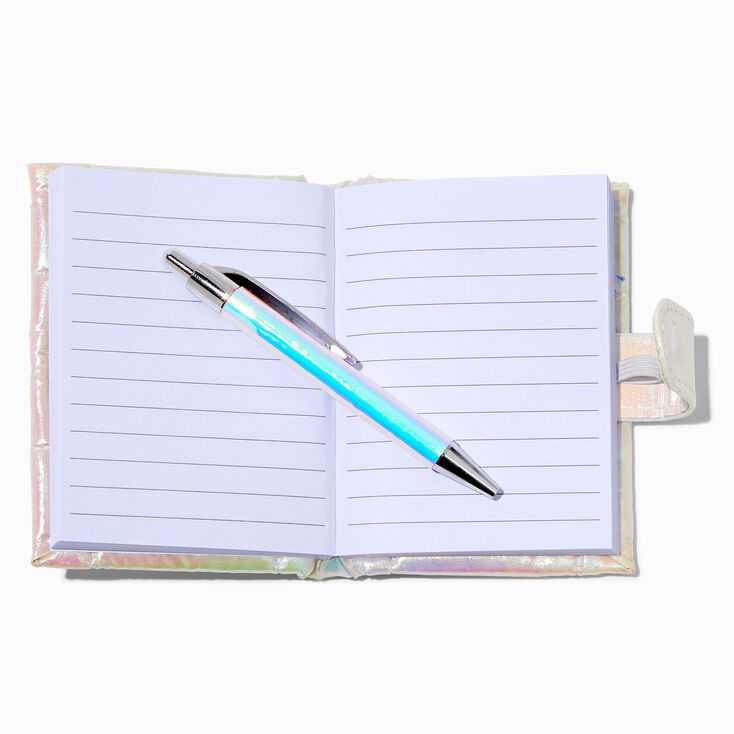 Mini carnet journal matelass&eacute; blanc,