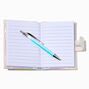 Mini carnet journal matelass&eacute; blanc,