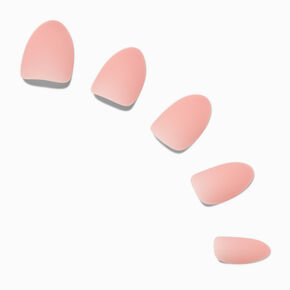 Baby Pink Short Almond Vegan Faux Nail Set - 24 Pack,