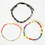 Rainbow Cord Anklets - 3 Pack,