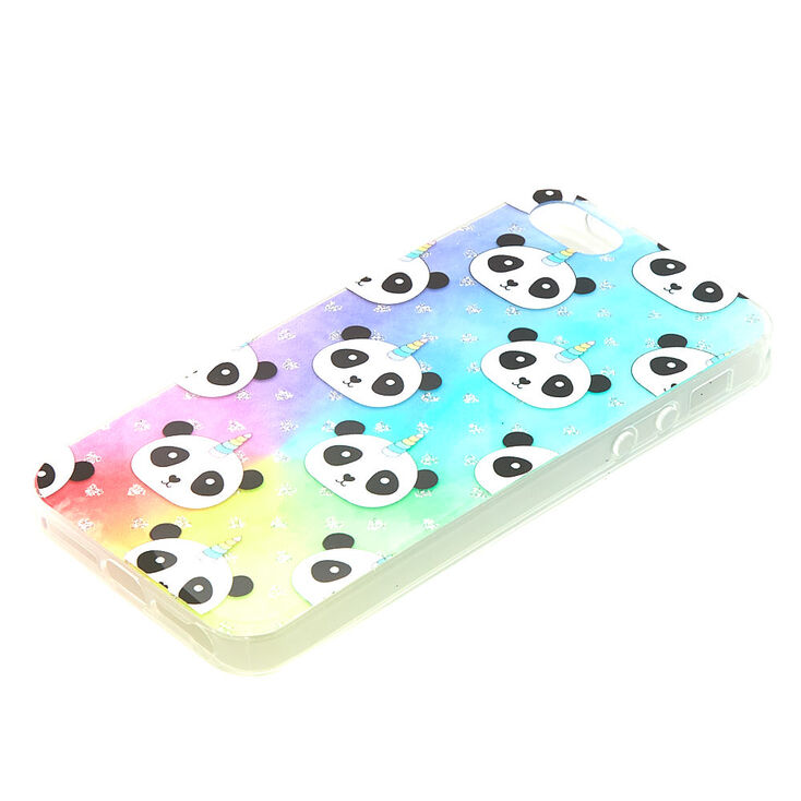 Coque de portable panda licorne arc-en-ciel - Compatible avec iPhone 5/5S,