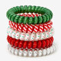 Mixed Christmas Coil Bracelets -  5 Pack,