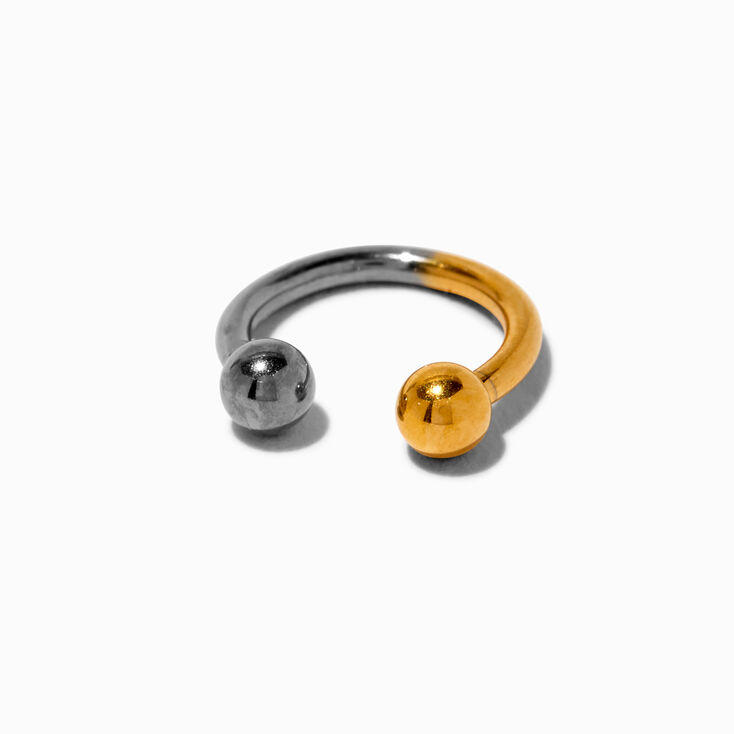 16G Mixed Metal Titanium Horseshoe Septum Nose Ring,