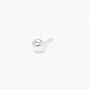 Sterling Silver One 5MM Ball Stud Earring,