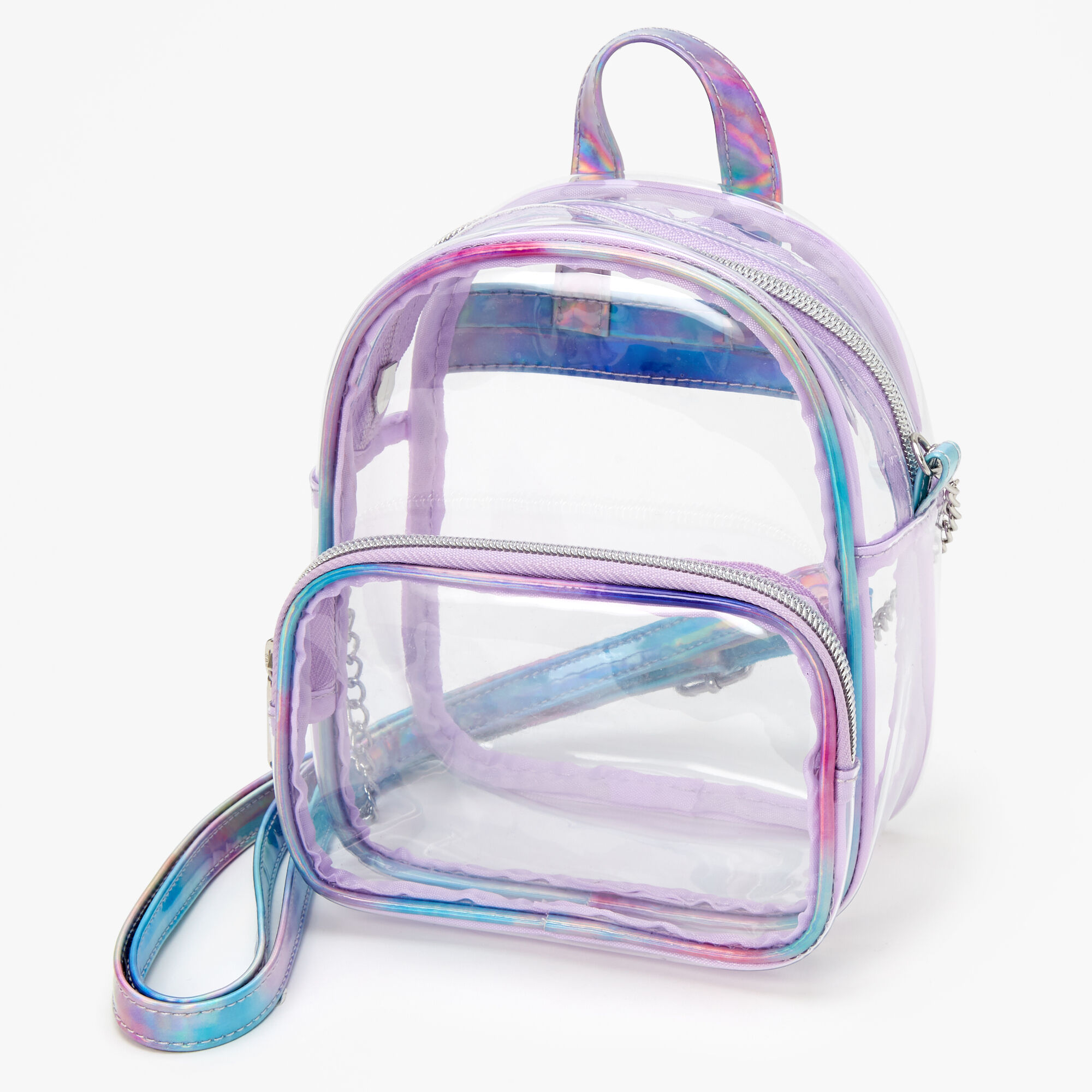 Clear holographic hot sale mini backpack
