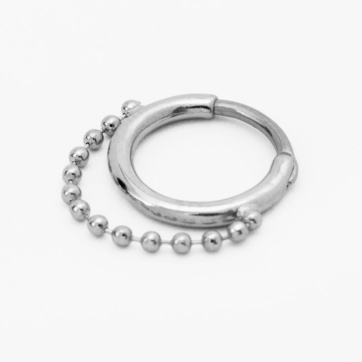 Silver Ball Chain Cartilage Hoop Earring,