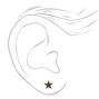 Black Star Gold-tone Stud Earrings,