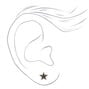 Gold Classic Star Stud Earrings - Black,