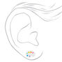 Rainbow Painter Palette Stud Earrings,