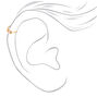 Gold-tone Stainless Steel Braided Crystal Faux Cartilage Earrings - 3 Pack,