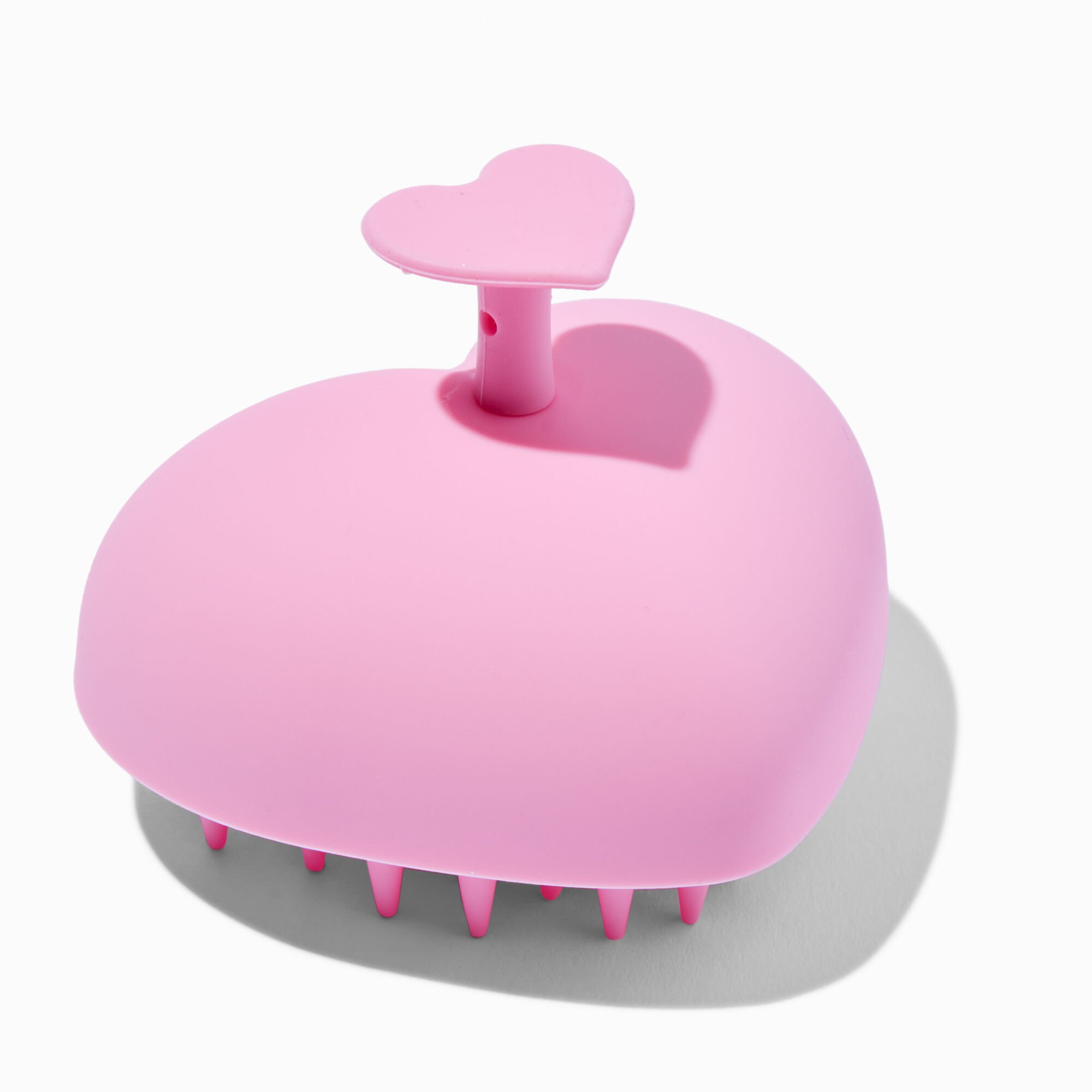 Pink Heart Silicone Shampoo Hair Brush,