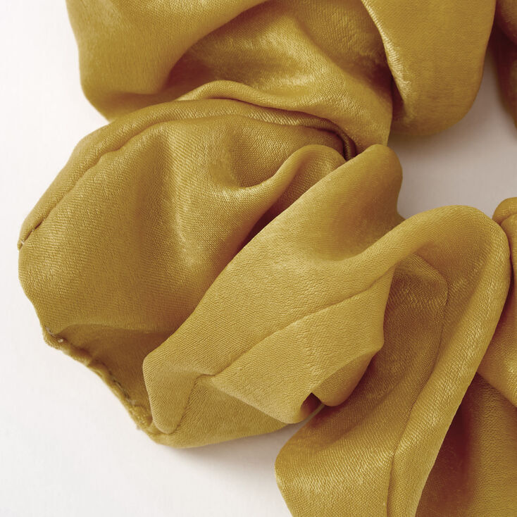 Giant Satin Hair Scrunchie - Mustard,