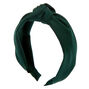Satin Knotted Headband - Emerald Green,