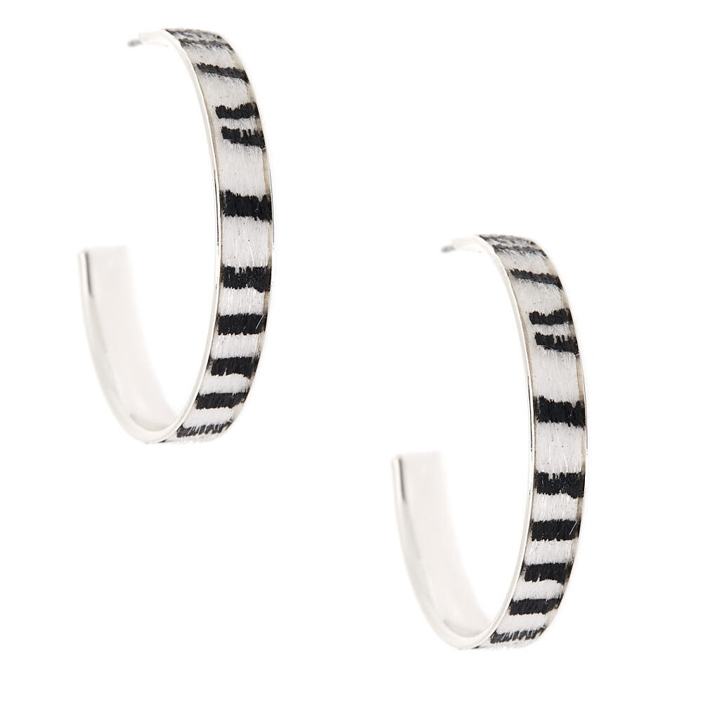 Zebra hoop earrings online