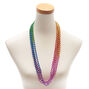Ombre Rainbow Beaded Necklaces - 5 Pack,