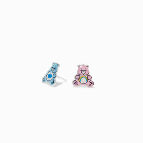 Clous d&#39;oreilles ours Toutgentil et Touronchon &eacute;maill&eacute;s couleur argent&eacute;e Bisounours&trade; en exclusivit&eacute; chez Claire&#39;s,