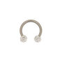 Silver-tone Titanium 16G Fireball Cartilage Earring,
