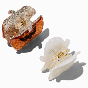 Ghost &amp; Jack-o-Lantern Hair Claws - 2 Pack,