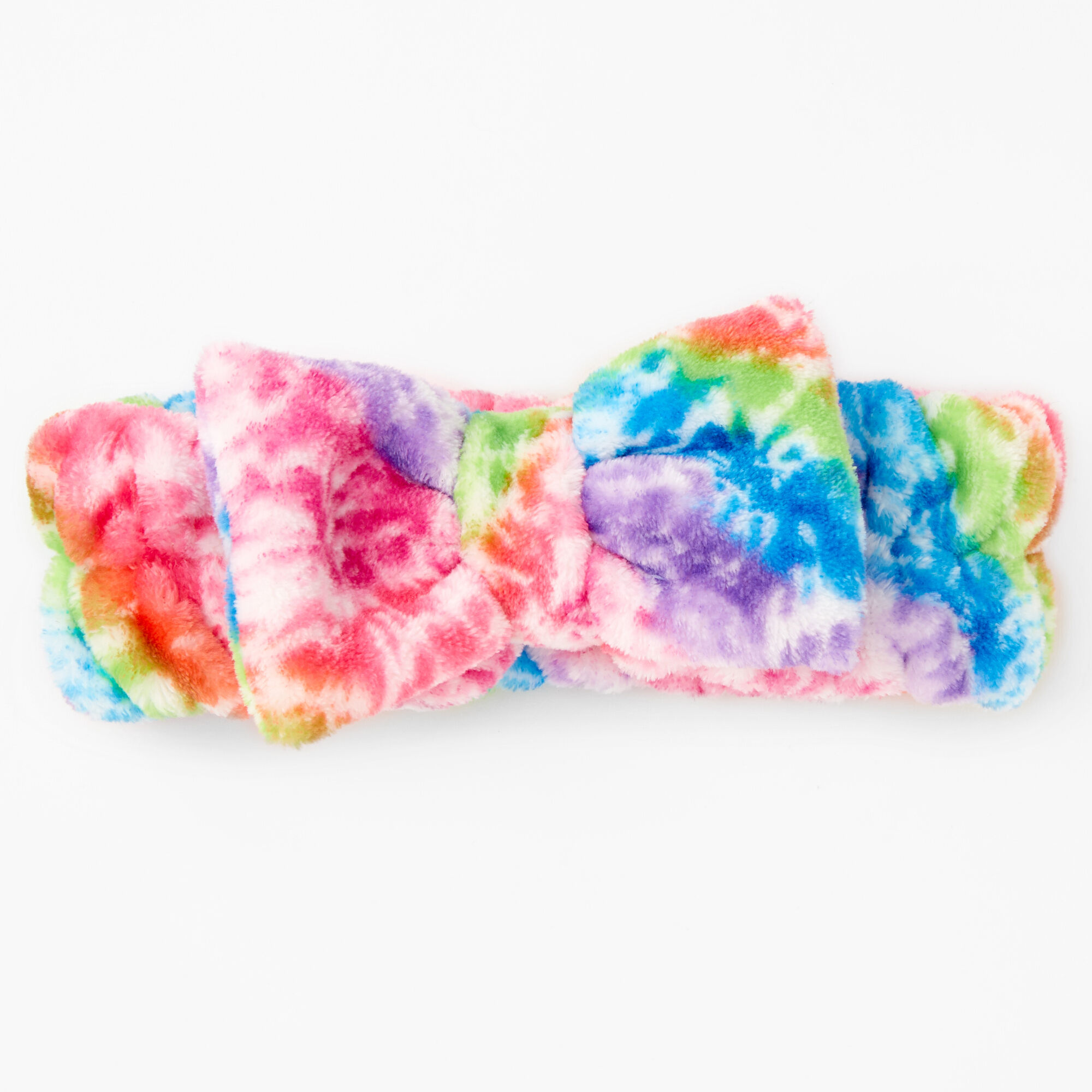 Rainbow Tie Dye Makeup Bow Headwrap,