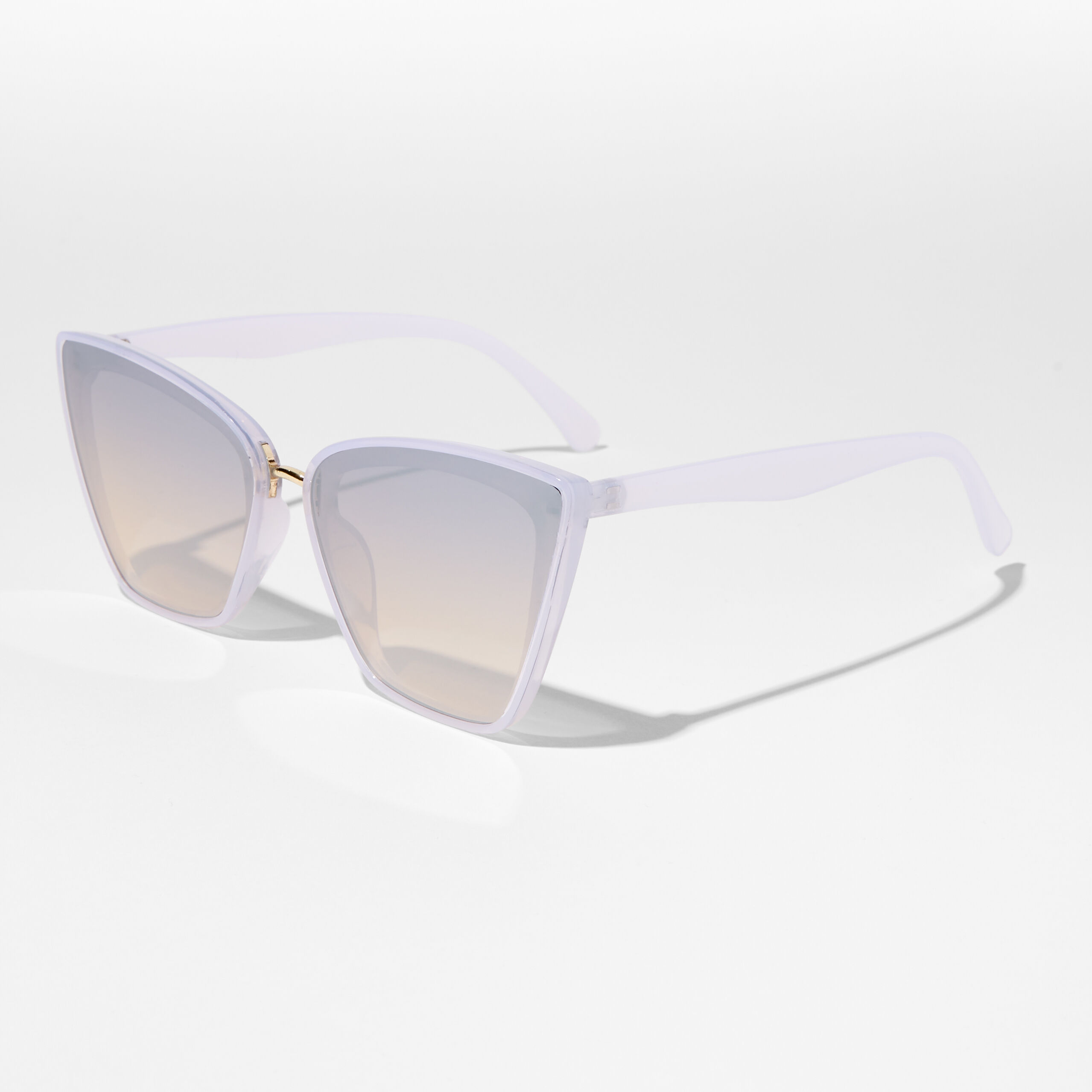 White mirrored sunglasses shop